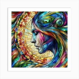 Stained Glass Diva Art Print