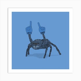 Party Spider Square Art Print