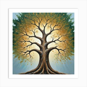 Sparkling Mother Tree Art Print 1 Art Print