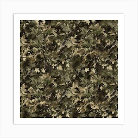 Camouflage Army Survival Uniform Art Print