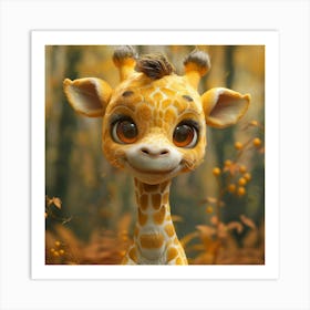 Cute Giraffe 28 Art Print