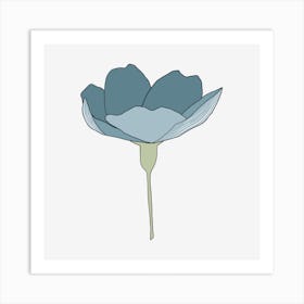 Blue Flower Art Print