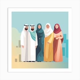 Muslim Family Art Print