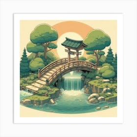 Japanese Bridge Art Print