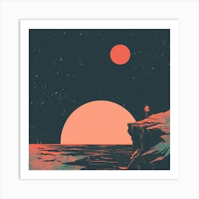 Sun Rises Over The Ocean Art Print