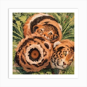 Tiger Cubs Art Print