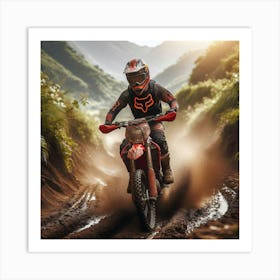 Dirt Bike Rider Art Print