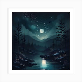 Night Landscape 4 Art Print