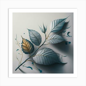 Abstract Leaves Art Print