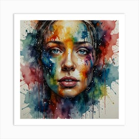 Watercolor Of A Woman 14 Art Print