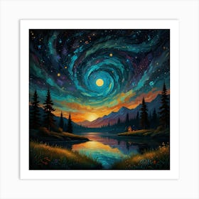 Starry Night Sky Art Print