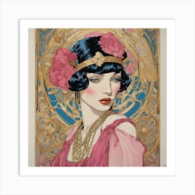 Deco Girl Art Print