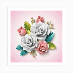 Paper Roses Art Print