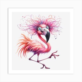 Pink Flamingo 4 Art Print