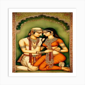 Krishna And Rama Art Print