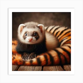 Cute Ferret 2 Art Print