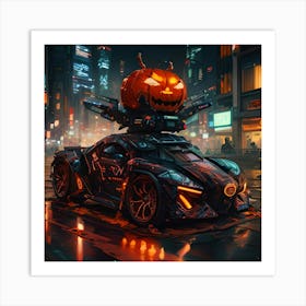 Pumpkin Car (Cyberpunk3) Art Print