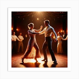 Couple Dancing Art Print