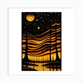 Night view of sky 1 Art Print