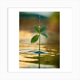 Bud in the water Art Print