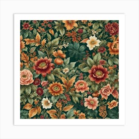 Floral Wallpaper 7 Art Print