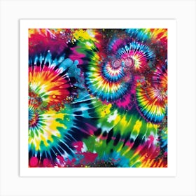 Tie-dye patterns Art Print