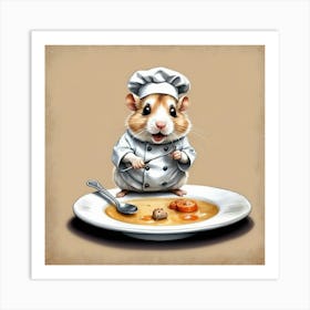 Chef Hamster 22 Art Print