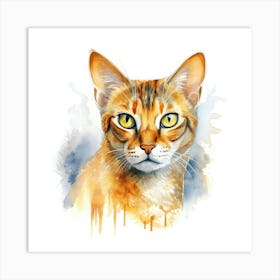 Arabian Mau Cat Portrait 1 Art Print