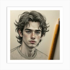 Portrait Of A Young Man Art Print