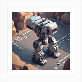 Robot In The Desert 7 Art Print