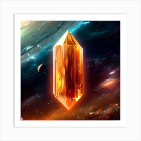 Glowing Diamond In Space Art Print