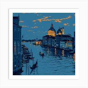 A Venice With Grand Canal Lofi Illustration 1720474664 1 Art Print