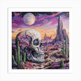 Skull In The Desert 6 Art Print