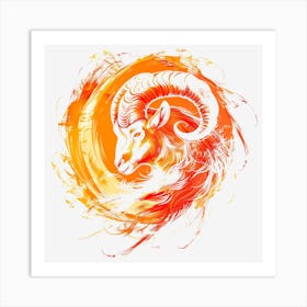 Aries sign png 1 Art Print