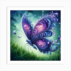 Fractal Butterfly Art Print