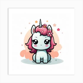 Cute Unicorn 269 Art Print