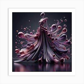 Dress Made Of Bubbles Art Print