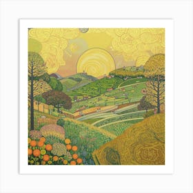 Golden Fields Art Print