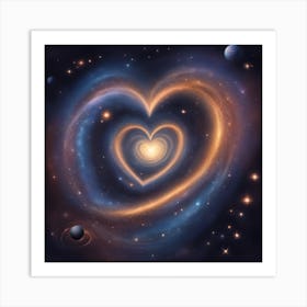 Heart In Space Art Print