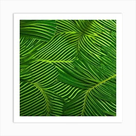 Tropical Leaves Background Art Print