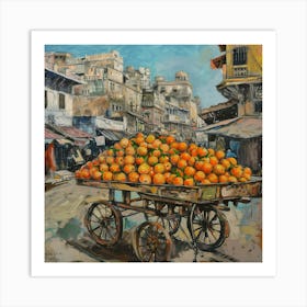 Orange Cart Art Print