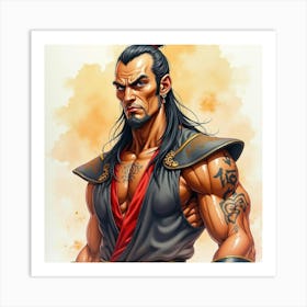 Mortal Kombat Ninja Fighter Concept Art (69) Art Print