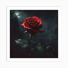 Dark Rose 1 Art Print