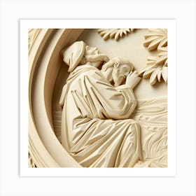 Jesus And The Shepherds Art Print