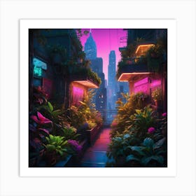 Hidden Rooftop Garden Art Print