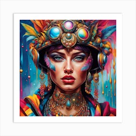 Kaleidoscope Girl Art Print