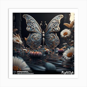 Butterfly In The Garden 1 Art Print