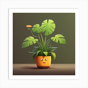 Cute Monster Plant Art Print