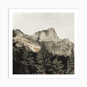 Mountain Forest Square Art Print