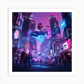 Futuristic Cityscape 1 Art Print